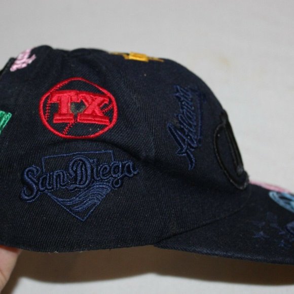 Unipro Multiple Baseball Black Teams Fitted Hat On - Picture 4 of 7